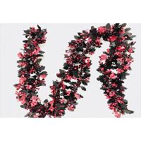 2M Holly Berry Tinsel in Black and Red