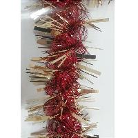 2M Red Tinsel with Santa Head